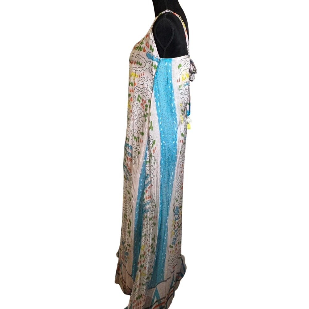 Anthropologie Calesso Maxi Dress V-Neck Open Back Colorful Print Size‎ US 6 - Picture 2 of 8